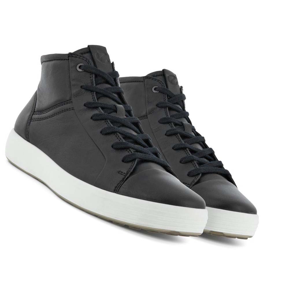 Pánské Boty Casual Ecco Soft 7 City Hi-top Černé | CZ 475YXF